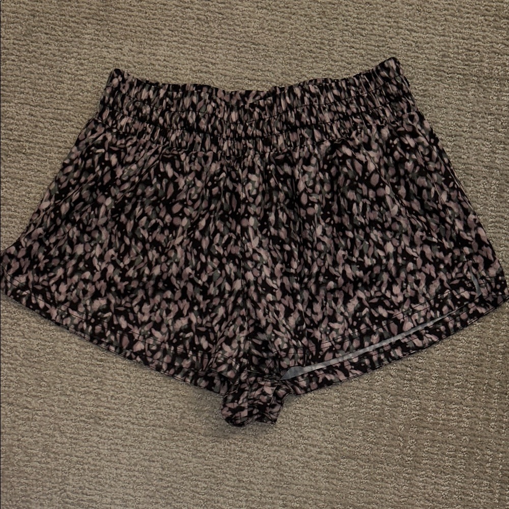 Varley Black and Pink Patterned Shorts